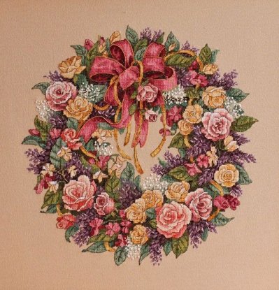 Набір для вишивання хрестиком "Вінок із троянд//Wreath of Roses" DIMENSIONS 03837