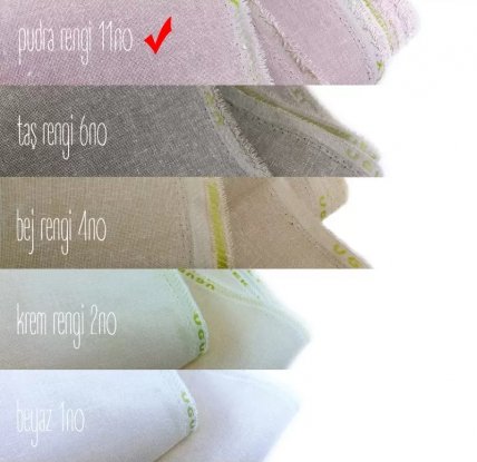 Ткань равномерная (32ct) Powder Color (80% Лен, 20% Полиэстр) 180см Ugur Ipek Italy Linen