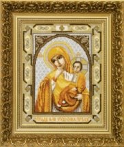 Набір для вишивання хрестиком "Ікона Божої Матері" Чарівна Мить