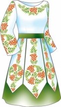 Схема для вышивания женского платья-вышиванки "Рябина" Діана+