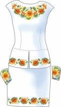 Схема для вышивания женской вышиванки "Настурции" Діана+