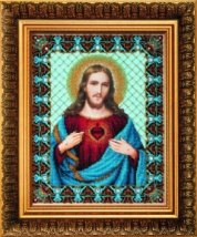 Набор для вышивания бисером "Пресвятое Сердце Иисуса" Чарівна Мить