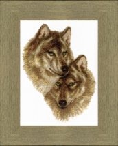 Набор для вышивания крестом Crystal Art Волк и волчица