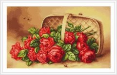 Набір для вишивання гобеленом "Корзина з трояндами" Luca-S