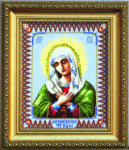 Набір для вишивання хрестиком "Ікона Божої Матері "Умиління" Чарівна Мить