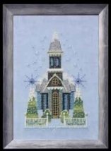 Схема "Little Snowy Blue Church//Маленька засніжена голуба церква" Nora Corbett