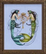 Схема "The Twin Mermaids//Русалочки-близняна" Mirabilia Designs