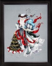 Схема "Winter White Santa//Зимний Белый Санта" Mirabilia Designs + Трежерс