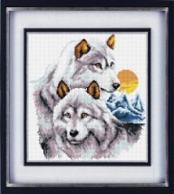 Набір для малювання камінцями (холст) "Вовки" LasKo