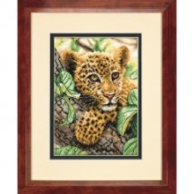Набор для вышивания крестом "Детёныш леопарда//Leopard Cub" DIMENSIONS 70-65118