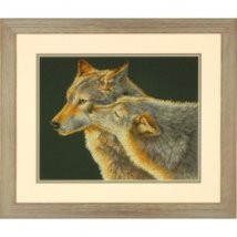 Набор для вышивания крестом "Поцелуй//Wolf Kiss" DIMENSIONS 70-35283