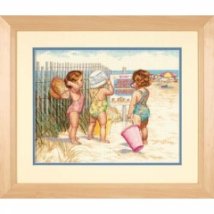 Набір для вишивання хрестиком "Дівчатка на пляжі//Beach Babies" DIMENSIONS 35216