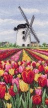 Набор для вышивания "Пейзаж с тюльпанами (Dutch Tulips Landscape)" ANCHOR