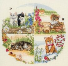 Набір для вишивання "Кошенята всіх сезонів (Cats & Seasons)" ANCHOR