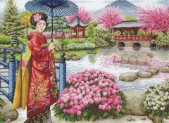 Набор для вышивания "Японский сад (The Japanese Garden)" ANCHOR MAIA