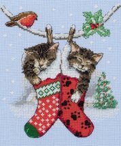 Набір для вишивання "Різдвяні кошенята (Christmas Kittens)" ANCHOR