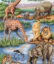 Набор для вышивания "Африканская дикая природа (African Wildlife)" ANCHOR MAIA