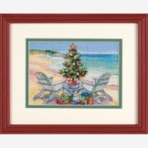 Набір для вишивання хрестиком "Різдво на пляжі//Christmas on the Beach" DIMENSIONS 70-08832
