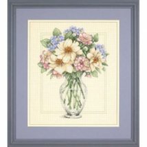 Набір для вишивання хрестиком "Квіти у високій вазі//Flowers in Tall Vase" DIMENSIONS 35228
