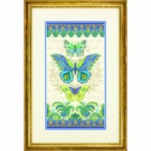 Набор для вышивания крестом "Бабочки павлин//Peacock Butterflies" DIMENSIONS 70-35323