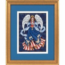 Набір для вишивання хрестиком "Патріотичний ангел//Patriotic Angel" DIMENSIONS 06911