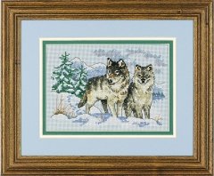 Набір для вишивання хрестиком "Пара вовків//A Pair of Wolves" DIMENSIONS 06800