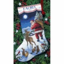 Набір для вишивання хрестиком "Прибуття Санти//Santa's Arrival Stocking" DIMENSIONS 08683