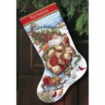 Набір для вишивання хрестиком "Подорож Санты//Santa's Journey Stocking" DIMENSIONS 08752