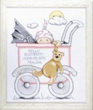Набор для вышивания крестом "Baby Buggy Girl//Девочка в коляске" Design Works