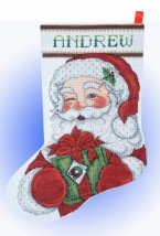 Набор для вышивания крестом "Winking Santa//Подмигивающий Санта" Design Works