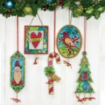 Набір для вишивання хрестиком "Прикраса Джингл Белл//Jingle Bell Ornaments" DIMENSIONS 70-08868