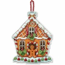 Набір для вишивання хрестиком "Прикраса Пряниковий будиночок//Gingerbread House Ornament" DIMENSIONS 70-08917
