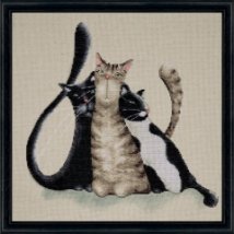 Набор для вышивания крестом "Kitty Trio//Кошачье трио" Design Works