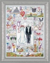 Набір для вишивання хрестиком "Wedding ABC//Весільний алфавіт" Design Works