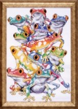 Набір для вишивання хрестиком "Frog Pile//Купа жабок" Design Works