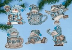 Набір для вишивання хрестиком "Cocoa Snowmen//Какао сніговички" Design Works