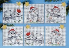 Набор для вышивания крестом "Christmas Cats//Рождественские котики" Design Works