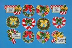 Набор для вышивания крестом "Candy Cane & Wreath//Конфетки и венки" Design Works