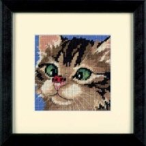 Набор для вышивания гобеленом "Косоглазый котенок//Cross-Eyed Kitty" DIMENSIONS 07206