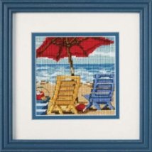 Набір для вишивання гобеленом "Пляжні крісла//Beach Chair Duo" DIMENSIONS 07223