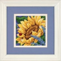 Набор для вышивания гобеленом "Подсолнечник и Божья коровка//Sunflower and Ladybug" DIMENSIONS 17066
