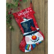 Набор для вышивания гобеленом "Снеговик и друзья//Snowman and Friends Stocking" DIMENSIONS 71-09146