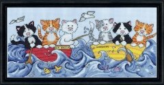 Набор для вышивания крестом "At Sea Cats//Кошки на море" Design Works