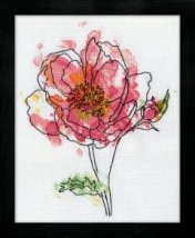 Набор для вышивания крестом "Pink Floral//Розовый цветок" Design Works