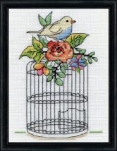 Набор для вышивания крестом "Birdcage//Клетка для птиц" Design Works