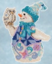 Набір для вишивання "Snowy Owl Snowman//Сніговик і снігова сова" Mill Hill JS205103