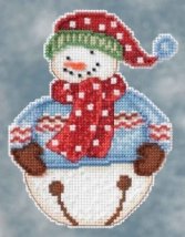 Набор для вышивания "Jingle Snowbell//Снеговик" Mill Hill DM204101