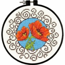 Набор для вышивания крестом "Маки//Poppies" DIMENSIONS 72-73825