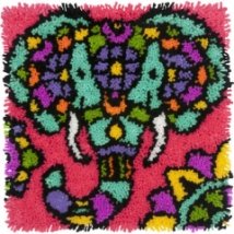 Набор для ковровой техники "Красочный слон//Colorful Elephant" DIMENSIONS 72-74998