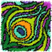 Набор для ковровой техники "Красочное перо//Colorful Feather" DIMENSIONS 72-75002